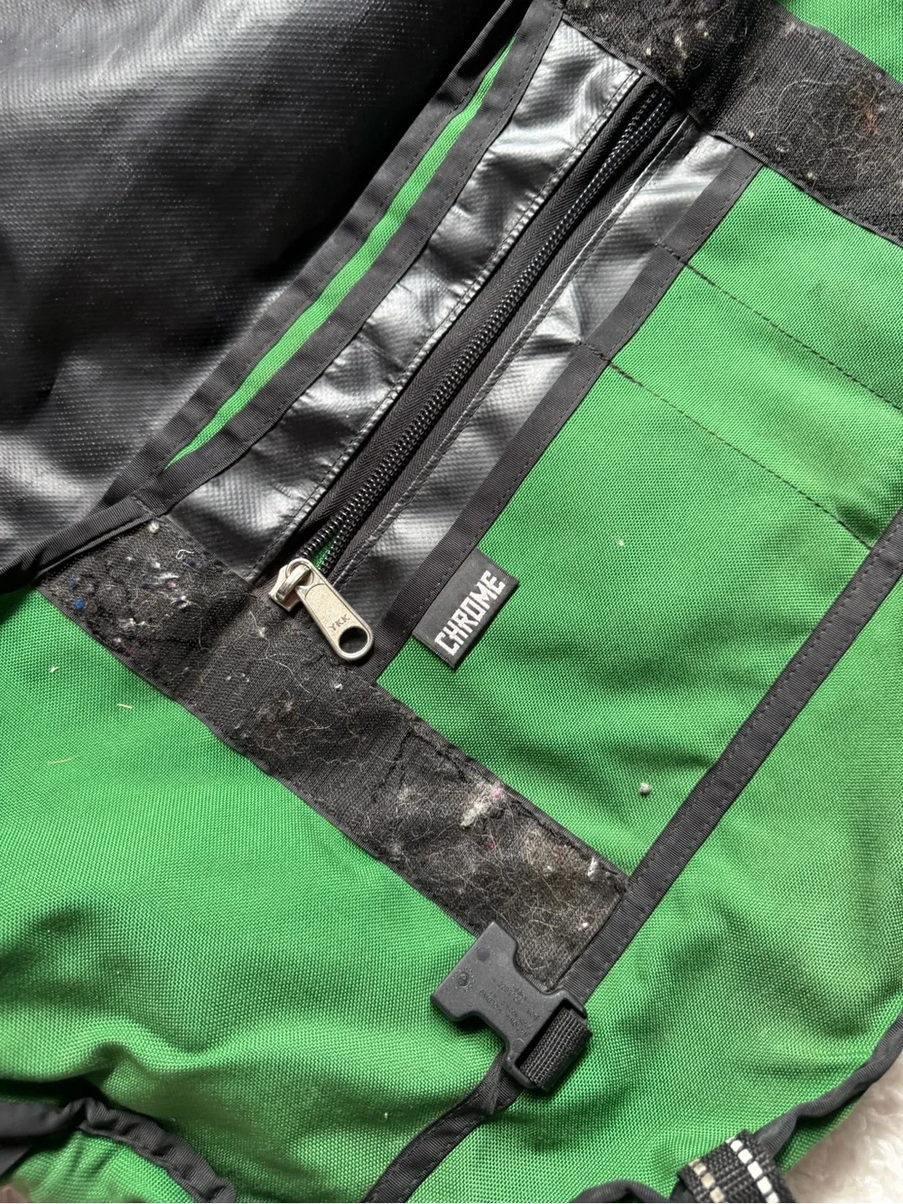 Chrome Green Black Messenger Bag Durable Waterproof Canvas Sling